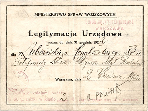 Legitymacja Urz�dowa MSW